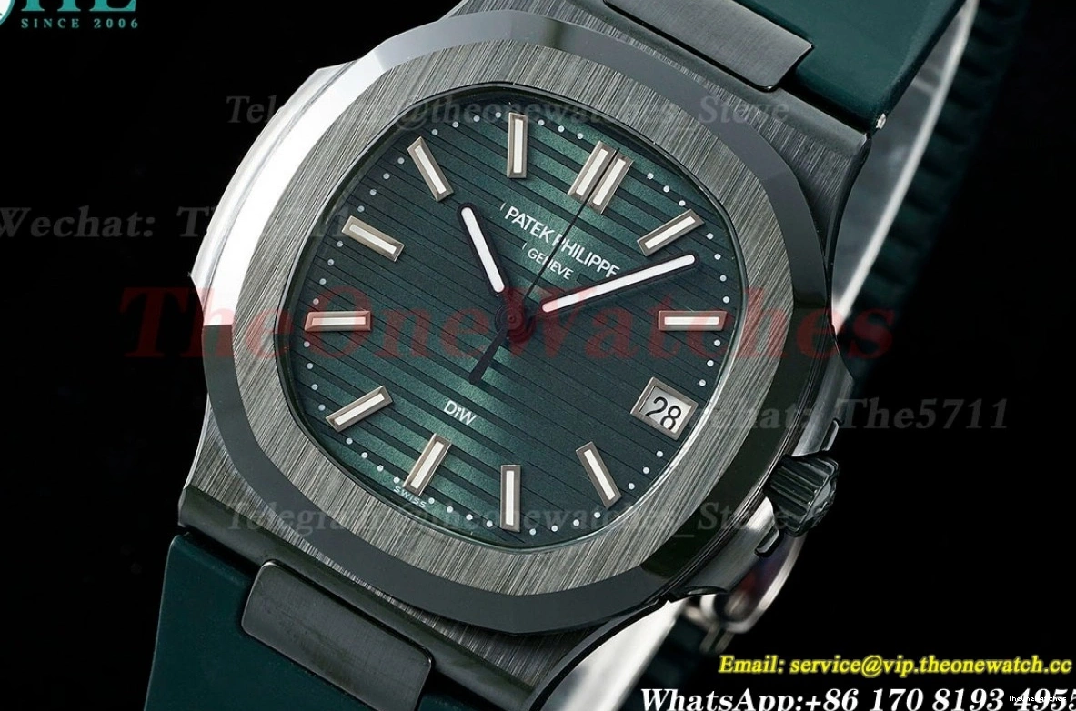 5711 AMGF RU MY9015 Green Nautilus AET Cer Dial 40mm Textured 0409